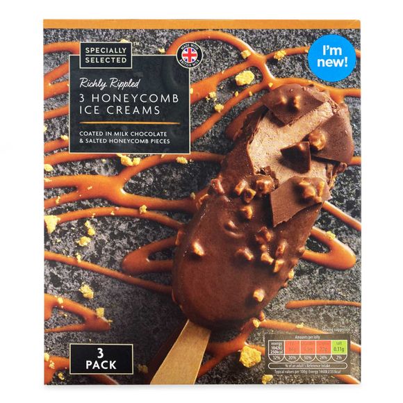 Specially Selected Honeycomb Ice Creams 3 Pack